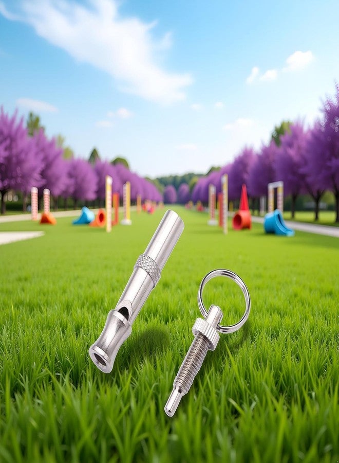 DPWOUM 3Pcs Silver Adjustable Ultrasonic Dog Whistle,Portable Whistle Pet Whistle Supersonic Whistle Dog Whistles for Pet Training,Training and Behavior Aids, Portable Pet Training Aid - Image 5